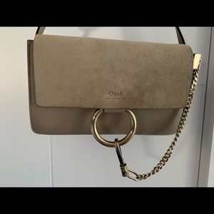 Chloe Faye Small Shoulder Bag (Colour: motty grey)